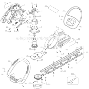 Page A Diagram and Parts List for 79975 Type 1 Black and Decker Hedge Trimmer